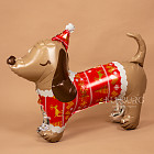 Ходящий шар «Новогодний таксик» (с воздухом)