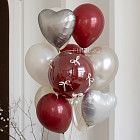 Большой стеклянный шар «Вишнёвый марципан» 24″