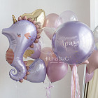 Набор: стеклянный шар, связка и морской конёк «Seashell»