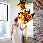 Шар из фольги «Большая золотая звезда» 32″