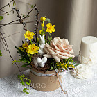 Пасхальная мини-композиция с зайчиком