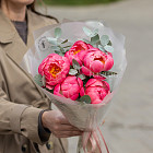 Монобукет из пионов Coral Charm XS