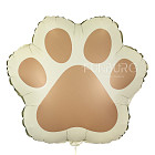 Шарик из фольги «Лапка» (бежевая)