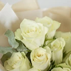 Букет белых роз «Крем-брюле»