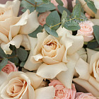 Дуобукет из французских и пионовидных роз