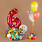 Фигура из шаров с цифрой «Леопард» (Happy Birthday)