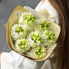 Монобукет из белого антирринума