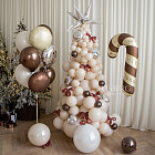 Шар из фольги «Карамельная трость» (шоколадная)