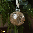 Набор ёлочных шаров с сухоцветами, 4 шт