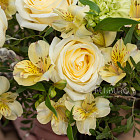 Композиция в вазе «Лимонный крем»