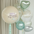 Большой стеклянный шар «Нежная мята»