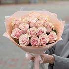 Монобукет из роз Pink Mondial S