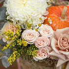 Корзина цветов «Тыквенный пирог»