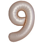 Шар из фольги «Цифра 9 (звёздное золото)» Slim
