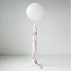 Метровый шар «Белый с кисточками»