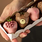 Набор клубники в шоколаде «Мишки» XS (в розовом)