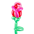 Фигура из шаров «Цветок Алая роза»