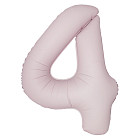 Шар из фольги «Цифра 4 (пыльная роза)» Slim
