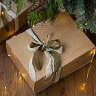 Набор ёлочных шаров с сухоцветами, 4 шт