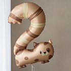 Шар из фольги «Цифра 2 (котёнок)»