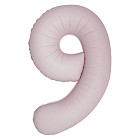 Шар из фольги «Цифра 9 (пыльная роза)» Slim