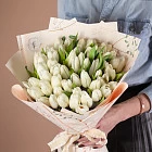 Букет белых тюльпанов «Апрель»