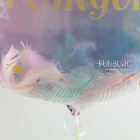 Панорамный шар «С днём рождения!» (с перьями)