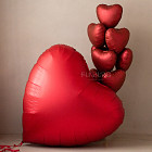 Огромное сердце с воздухом «Red» 68″ (153 см)