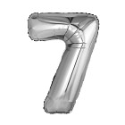 Шар из фольги «Цифра 7 mini (серебряная)» 32″