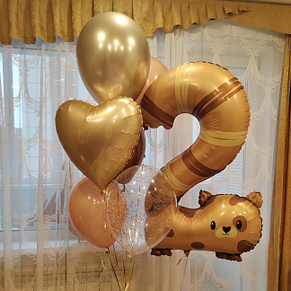 Набор: связка и цифра 2 «Котёнок»