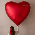 Огромное сердце с гелием «Red» 68″ (153 см)