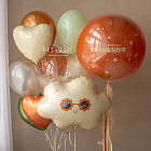 Набор: большой шар, облачко и связка шаров «Солнышко»