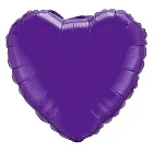 Шар из фольги «Большое фиолетовое сердце» 32″