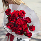 Монобукет из сортовых роз «Кармен»