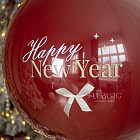 Большой стеклянный шар «Festive Red» 24″