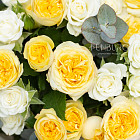 Букет кустовых роз «Лимонный сад»
