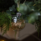 Набор ёлочных шаров с сухоцветами, 4 шт