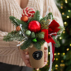 Цветы в стаканчике «Новогодний переполох»