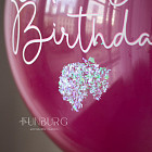 Большой стеклянный шар «Маджента» 24″