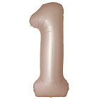 Шар из фольги «Цифра 1 (звёздное золото)» Slim
