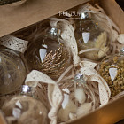 Набор ёлочных шаров с сухоцветами, 4 шт