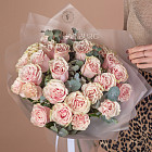 Монобукет из роз Pink Mondial «Кружево»