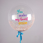 Шар Bubble с конфетти «Smile»