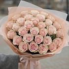 Монобукет из роз Pink Mondial M