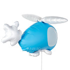 Шар из фольги «Голубой вертолёт» (матовый)