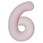 Шар из фольги «Цифра 6 (пыльная роза)» Slim