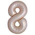 Шар из фольги «Цифра 8 (звёздное золото)» Slim