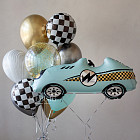 Набор: связка и гоночная машинка «Rally» (в голубом)