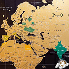 Карта мира «True map» чёрная