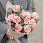 Монобукет из розовых гвоздик